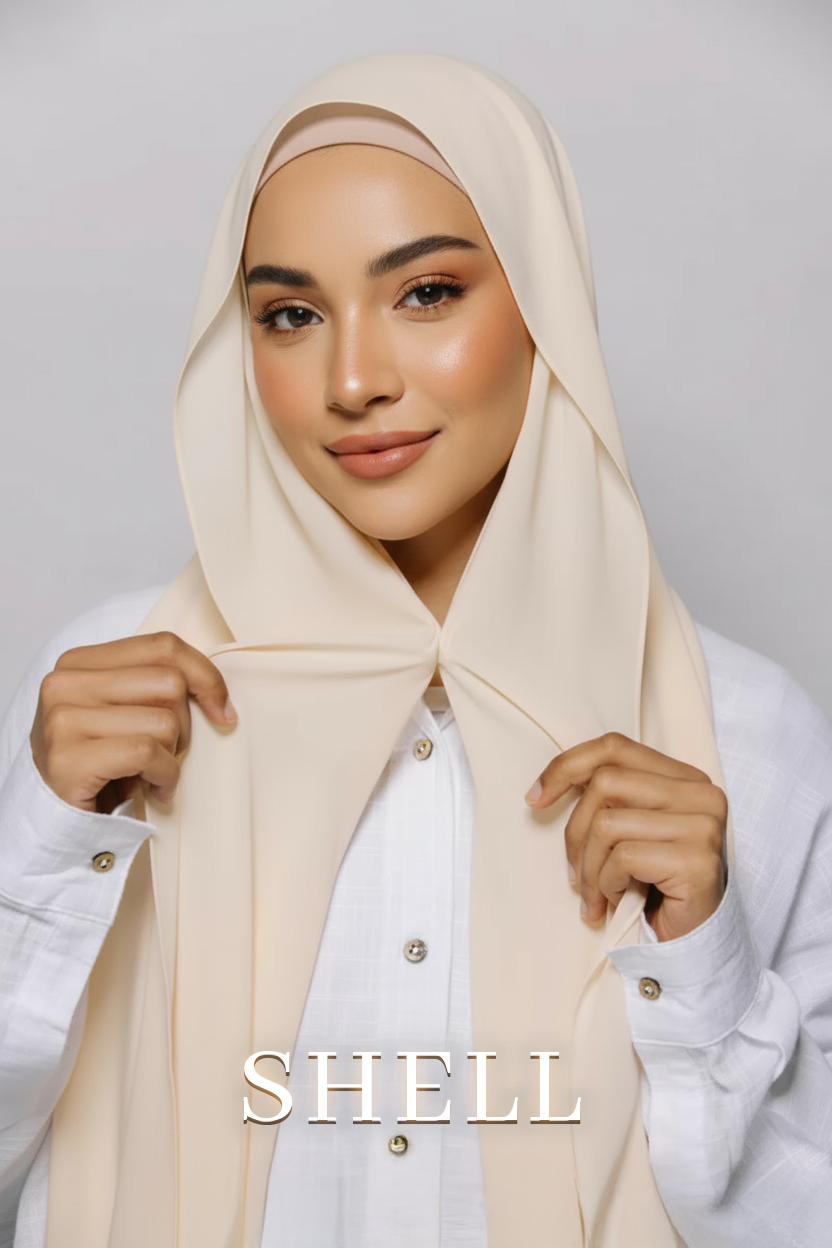 instant premium chiffon hijab beige