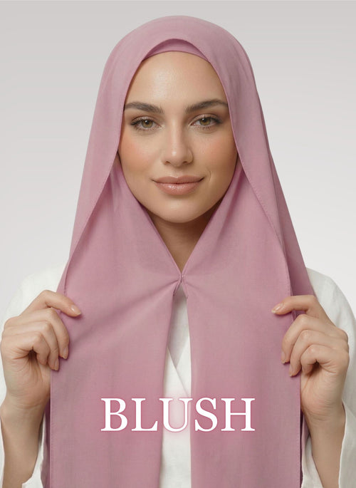 Chiffon Hijab with Built-In Magnets & Sewn Matching Undercap Instant NurAmira