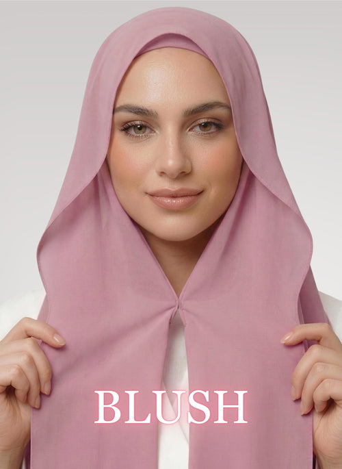 Chiffon Hijab with Built-In Magnets & Sewn Matching Undercap Instant NurAmira