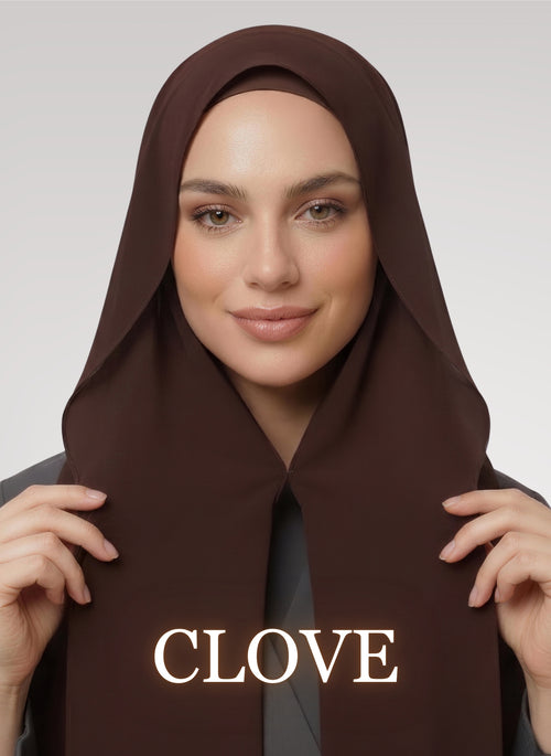 Chiffon Hijab with Built-In Magnets & Sewn Matching Undercap Instant NurAmira