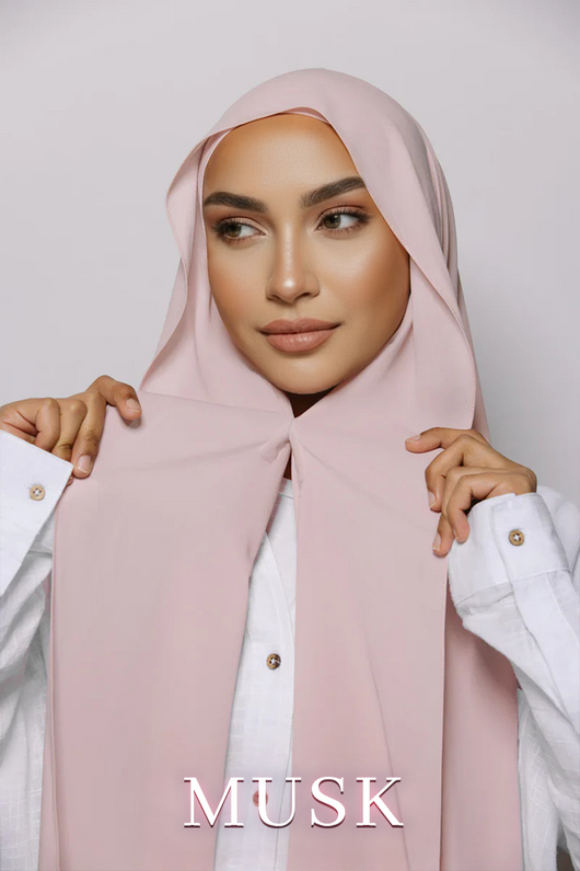 pink hijab premium chiffon