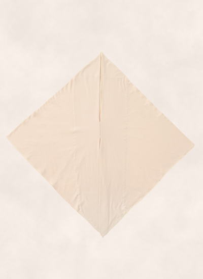 Nasma Instant Airy Jersey Hijab in Cream shade, laid flat showing diamond shape