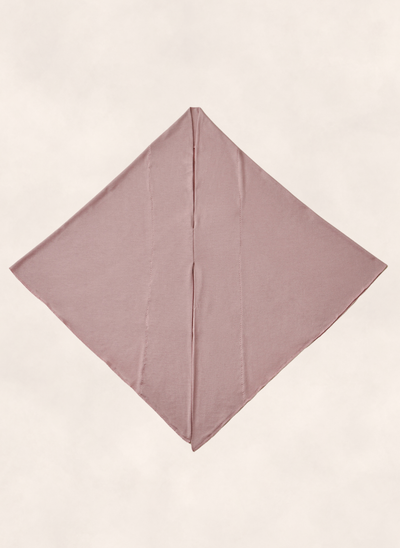Nasma Instant Airy Jersey Hijab in Mauve dusty pink shade, laid flat showing diamond shape