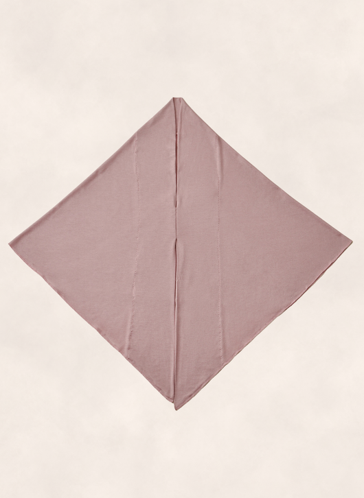 Nasma Instant Airy Jersey Hijab in Mauve dusty pink shade, laid flat showing diamond shape