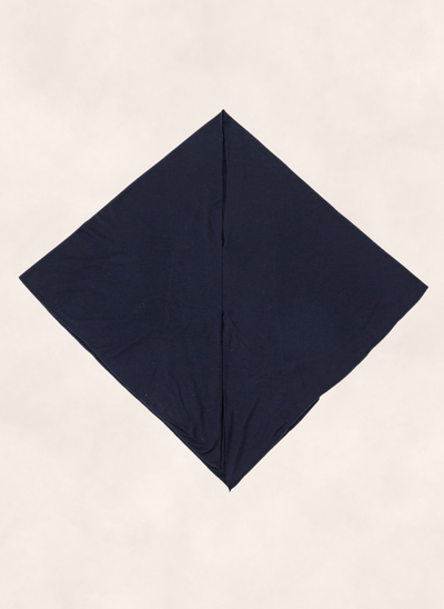 Nasma Instant Airy Jersey Hijab in Midnight navy shade, laid flat showing diamond shape
