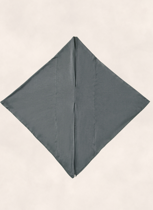 Nasma Instant Airy Jersey Hijab in Slate gray shade, laid flat showing diamond shape