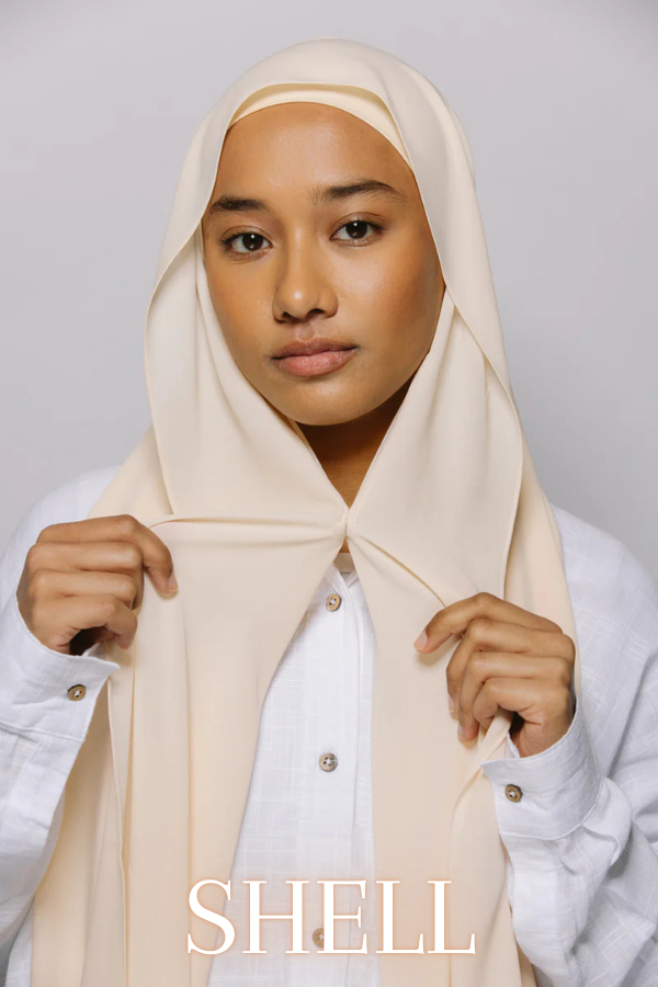 instant premium chiffon hijab beige