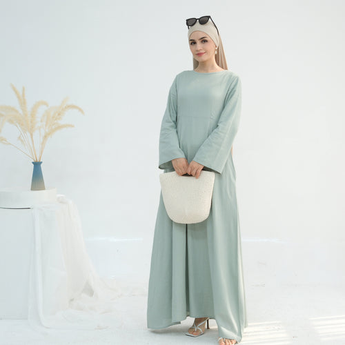 Ranya™ Linen Abaya